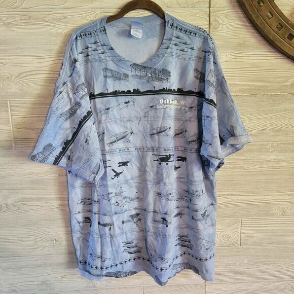 Vintage Wright Brothers Oshkosh WI SZ XXL Airplanes Aviation - Picture 1 of 5